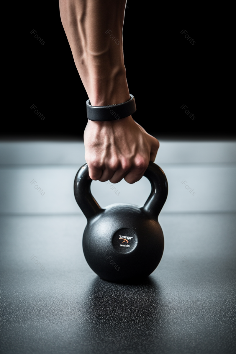 黑色空白背景男性一只手提壶铃哑铃锻炼器材健生器材哑铃实拍特写,高清,摄影图,摄影图片,图片大全,摄影图免费下载